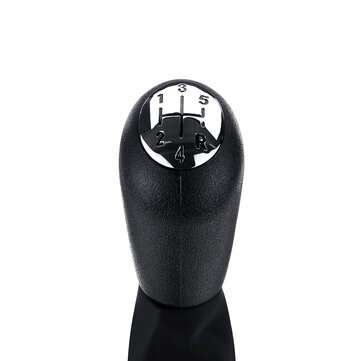 5 Speed Gear Shift Knob with Gaiter Boot Cover Glossy Silver For Renault Megane Clio... (COLOR1: #2)