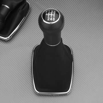 5/6 Speed Gear Shift Knob Gaitor Boot Leather 23mm For Golf 4 Bora Jetta MK4 VW (SPEED: 6SPEED)