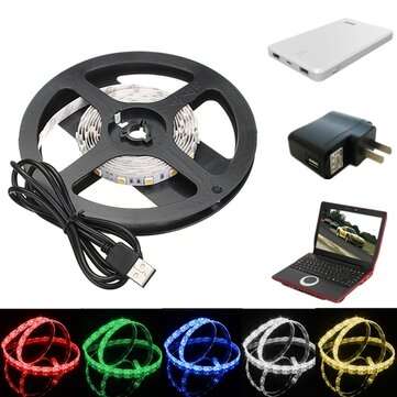 50cm Waterproof LED Strip Light TV Background Light With AC 5V (COLOR.: BLUE)