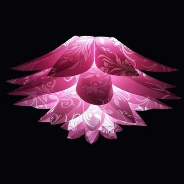 50CM Six-layer Red Purple Plastic Lampshade Suitable for Chandelier Table Lamp (COLOR: PURPLE)