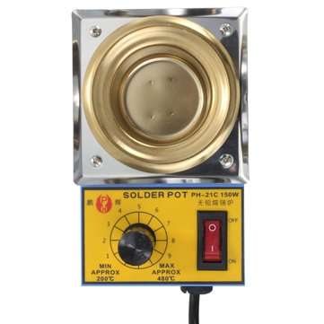 50mm 220V 150W Solder Pot Soldering Desoldering Bath Tin Mealting Plate