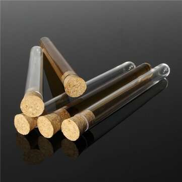 50Pcs 16x150mm 20ml Plastic Test Tube With Stopper Lab Supplies