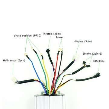 56V-90V 50A Scooter Brushless Electric Bicycle Standard Square Wave Controller For 3000W Motor Conve