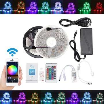 5M 10M IP65 IP20 Color Changeable WiFi Smart LED Strip Light + 24Ke... (LENGTH: 5M | WATERPROOF: NO)