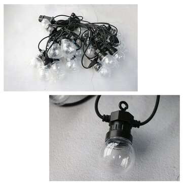 5M 10M Festive Lights Indoor Outdoor Festoon Bulb LED String ... (LENGTH: 10M | COLOR.: TRANSPARENT)