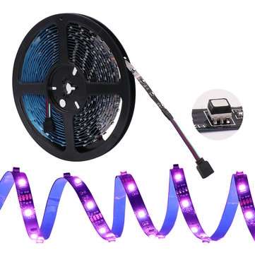 5M DC12V 8MM SMD3535 White Black PCB Non-waterproof RGB 300LED Strip Light for In... (COLOR.: BLACK)