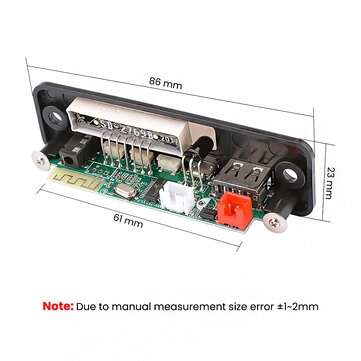 5Pcs  5V Bluetooth 5.0 MP3 Decoder LED Spectrum Display APE Lossless Decoding TWS Support FM USB AUX
