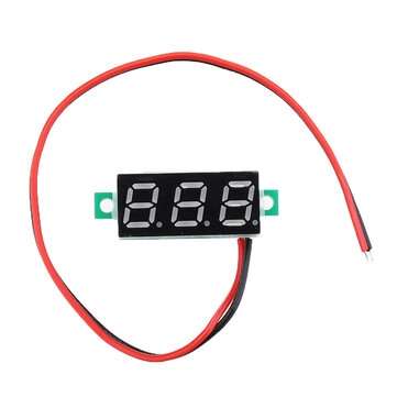 5pcs 0.28 Inch Two-wire 2.5-30V Digital Red Display DC Voltmeter Adjustable Voltage Meter