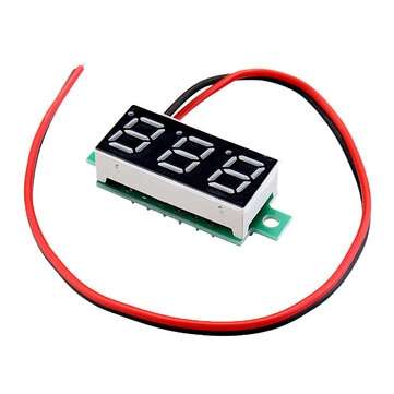 5pcs 0.28 Inch Two-wire 2.5-30V Digital Red Display DC Voltmeter Adjustable Voltage Meter