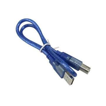 5pcs 30CM Blue USB 2.0 Type A Male to Type B Male Power Data Transmission Cable For  UNO R3 MEGA 256