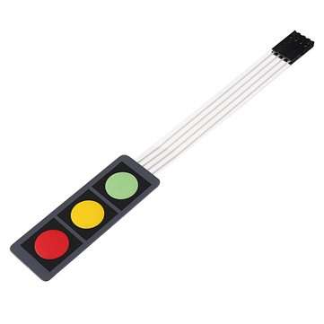 5Pcs 3Key Press Film Switch Module Single Chip Microcomputer Extended Keyboard Electronic Switch Mod