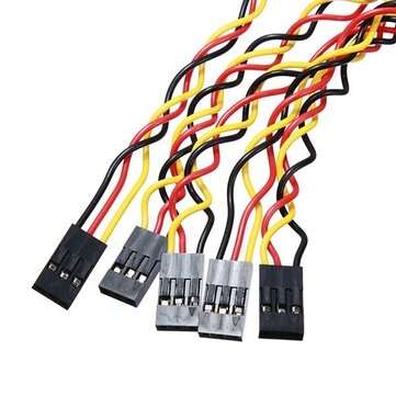 5pcs 3 Pin 20cm 2.54mm Jumper Cable DuPont Wire For  Female To Female
