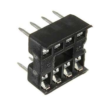 5pcs 8 Pin IC Socket DIP Sockets Adaptor Solder Type 2.54mm Wide