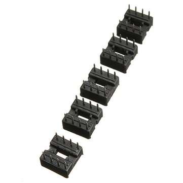 5pcs 8 Pin IC Socket DIP Sockets Adaptor Solder Type 2.54mm Wide