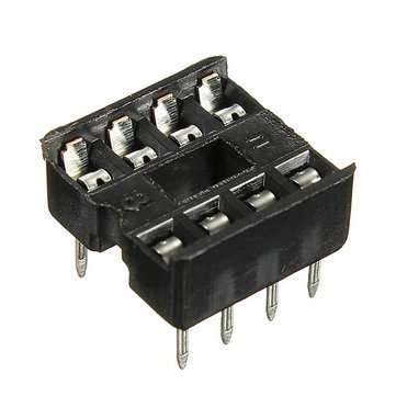 5pcs 8 Pin IC Socket DIP Sockets Adaptor Solder Type 2.54mm Wide