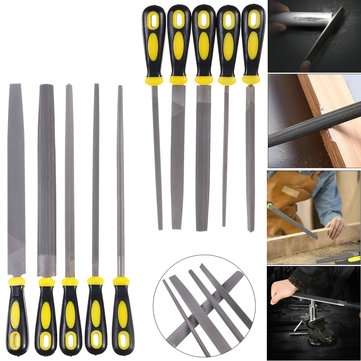 5Pcs 8inch 12inch Engineers File Set Soft Grip for Metal Round Flat Triangular Sq... (INCH: 8INCHES)