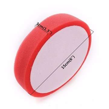 5pcs 6 Inch Flat Sponge Buffing Polishing Pad Kit For Car Polisher