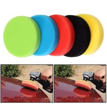 5pcs 6 Inch Flat Sponge Buffing Polishing Pad Kit For Car Polisher