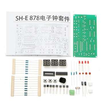 5pcs 5V-12V AT89C2051 Multifunction Six Digital LED DIY Electronic Clock Kit