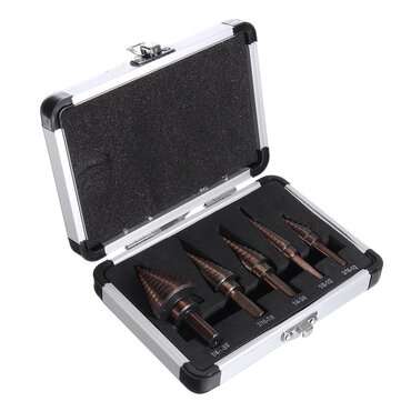 5pcs British HSS Triangle Handle Step Drill Aluminum Box Hole Saw Cutter (TYPE: A)