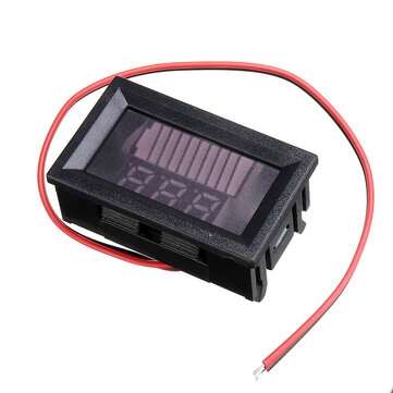5Pcs DC 12V 36V 60V Car Lead Acid Battery Capacity Indicator 10 Segment Digital Lithium Battery Char