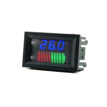 5Pcs DC 12V 36V 60V Car Lead Acid Battery Capacity Indicator 10 Segment Digital Lithium Battery Char