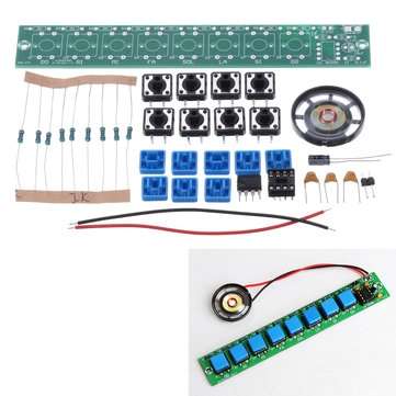 5pcs DIY Electronic Kit Set NE555 Keyboard Kit Eight Notes DIY Electronic Production Parts Soldering