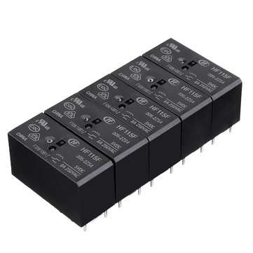 5Pcs HF115F-JQX-115F- 005 012 024-2ZS4 8A 8Pin Relay Module (VOLTAGE: 12V)