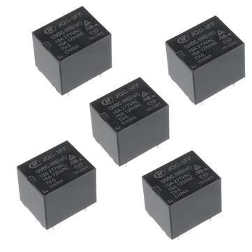 5Pcs HF3FF-JQC-3FF- 005 012 024-1HS 5V 12V 24V DC 10A 4Pin Relay Module (VOLTAGE: 5V)