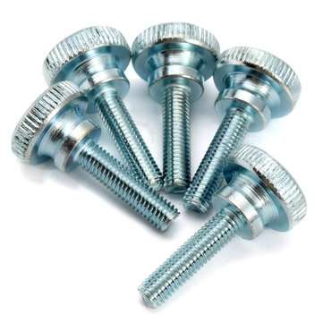 5pcs M3 / M4 / M5 Thumb Nut Thread Carbon Steel Knurled For Motorcycle Bike Car (SCREW SIZE: M3*6)