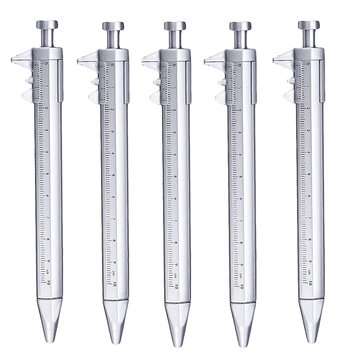 5Pcs Pen Shape Plastic Vernier Caliper Ruler Measuring Tool
