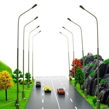 5pcs Model Railway Warm White HO Scale Lamps Post Street Light Single Head Toy (TYPE: 4)