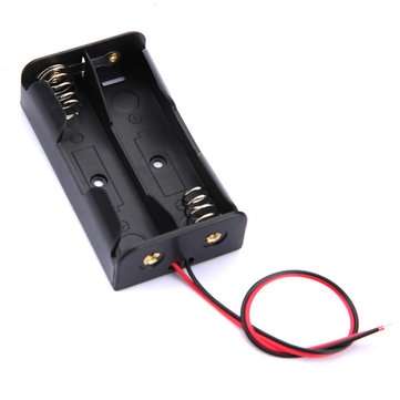 5pcs Plastic Battery Storage Case Box Battery Holder For 2x18650 With Leads