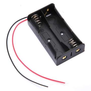 5pcs Plastic Battery Storage Case Box Battery Holder For 2x18650 With Leads