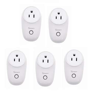 5Pcs SONOFF S26 10A AC90V-250V Smart WIFI Socket US Wireless Plug Power Sockets Smart Home Switch Wo