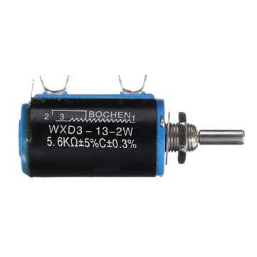 5pcs WXD3-13-2W Precision Potentiometer 220R 470R 5.6K Ohm Wirewound Multi-Turn Potentiometer