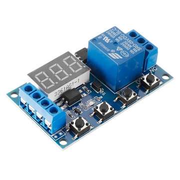 5V Delay Time Relay Module Timing Programmable Optocoupler Isolation Pulse Cycle Power Off Trigger