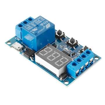 5V Delay Time Relay Module Timing Programmable Optocoupler Isolation Pulse Cycle Power Off Trigger