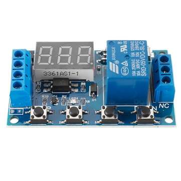 5V Delay Time Relay Module Timing Programmable Optocoupler Isolation Pulse Cycle Power Off Trigger