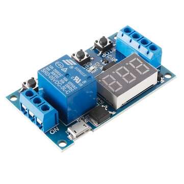 5V Delay Time Relay Module Timing Programmable Optocoupler Isolation Pulse Cycle Power Off Trigger