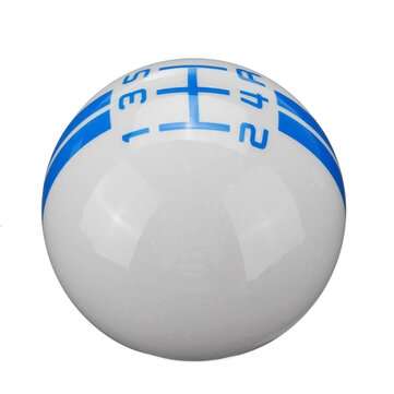 5-Speed Resin Gear Shift Knob For Ford Mustang Universal (COLOR.: WHITE&BLUE)
