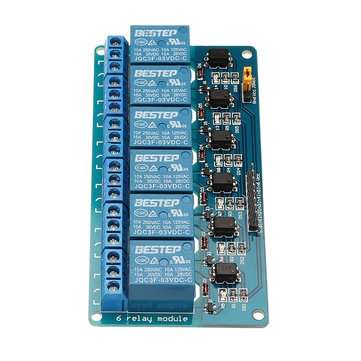 6 Channel 3.3V Relay Module Optocoupler Isolation Active Low BESTEP for Arduino - products that work