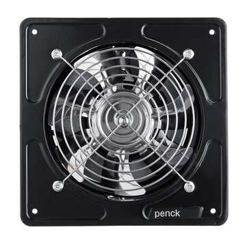 6 Inch Ceiling Booster Fan Plastic Waterproof Ventilation Pipe Exhaust Ceiling Ba... (COLOR.: BLACK)