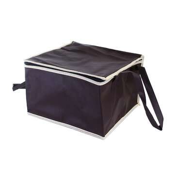 6 Inch Non-woven Fresh keeping Tote Bag with Zipper Cake Picnic Lunch Bag Reusab... (COLOR.: COFFEE)