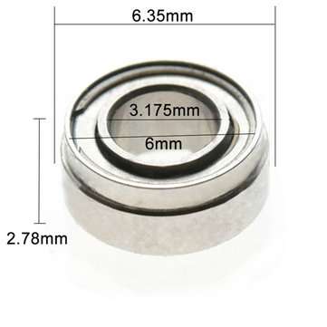 6.35x3.175x2.78mm 8 Beads Dental High Speed Ceramic Bearing For KAVO
