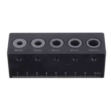 6/7/8/9/10mm Aluminum Alloy Handhled V Drill Guide Drill Straight Angle Guide Dowel Jig Woodworking