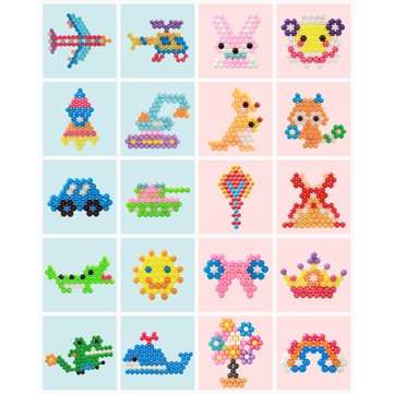 6000Pcs DIY Water Sticky Fuse Beads Plastic Toys Funny Kid Craft Decorations