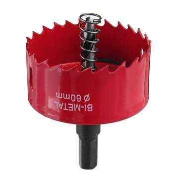 60-135mm M42 Metal Hole Saw Cutter Drill Bits with Rod for Woodworking (SIZE: 60MM)