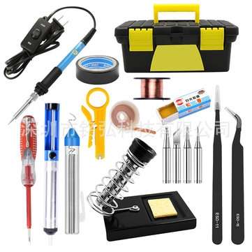 60W 110V 220V Soldering Iron Kit Adjustable Temperature Electrical Welding Sold... (ADAPTOR: USPLUG)