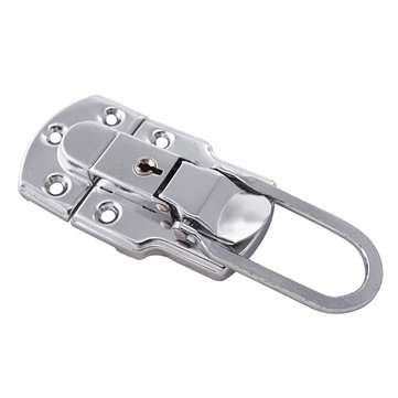 6401B 9050mm Chrome Plated Drawbolt Closure Latch Case Latch Key Locking